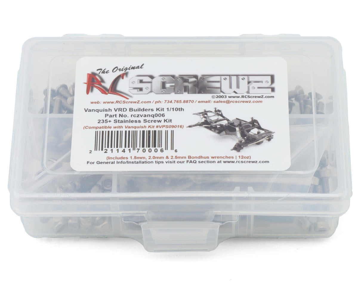 RC Screwz Vanquish VRD Builders Kit Stainless Steel Screws Kit