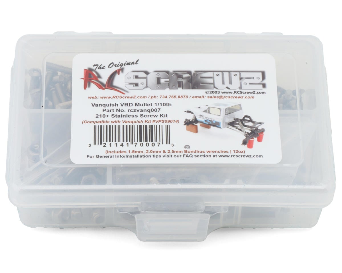 RC Screwz Vanquish VRD Mullet Stainless Steel Screws Kit
