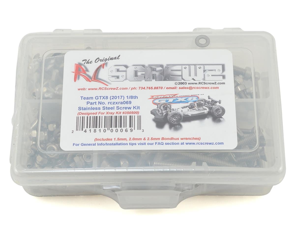 RC Screwz XRAY GTX8 1/8 Onroad Stainless Steel Screw Kit