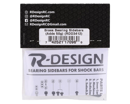 R-Design Brass Bearing Wheelie Bar Sidebars (2) (+50g)