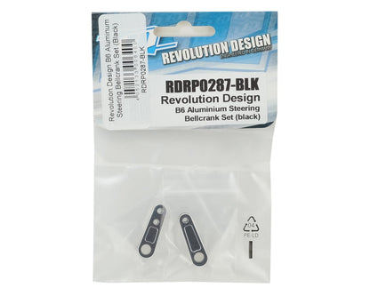 Revolution Design B6 Aluminum Steering Bellcrank Set (Black)