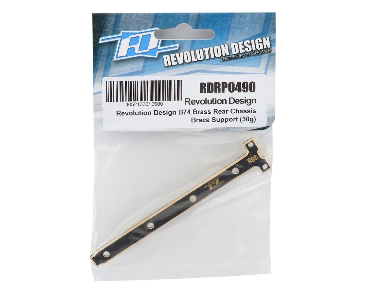 Revolution Design B74 Brass Rear Chassis Brace Support (30g)