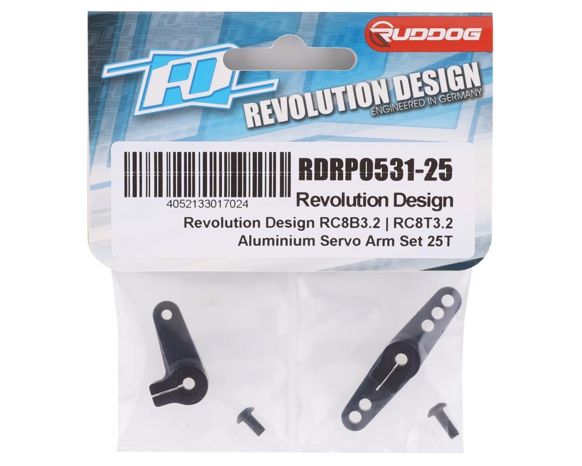 Revolution Design RC8B3.2/RC8T3.2 Aluminum Servo Arm Set (25T)