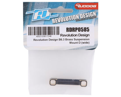 Revolution Design B6.3 Brass Suspension Mount D (Black) (Wide)