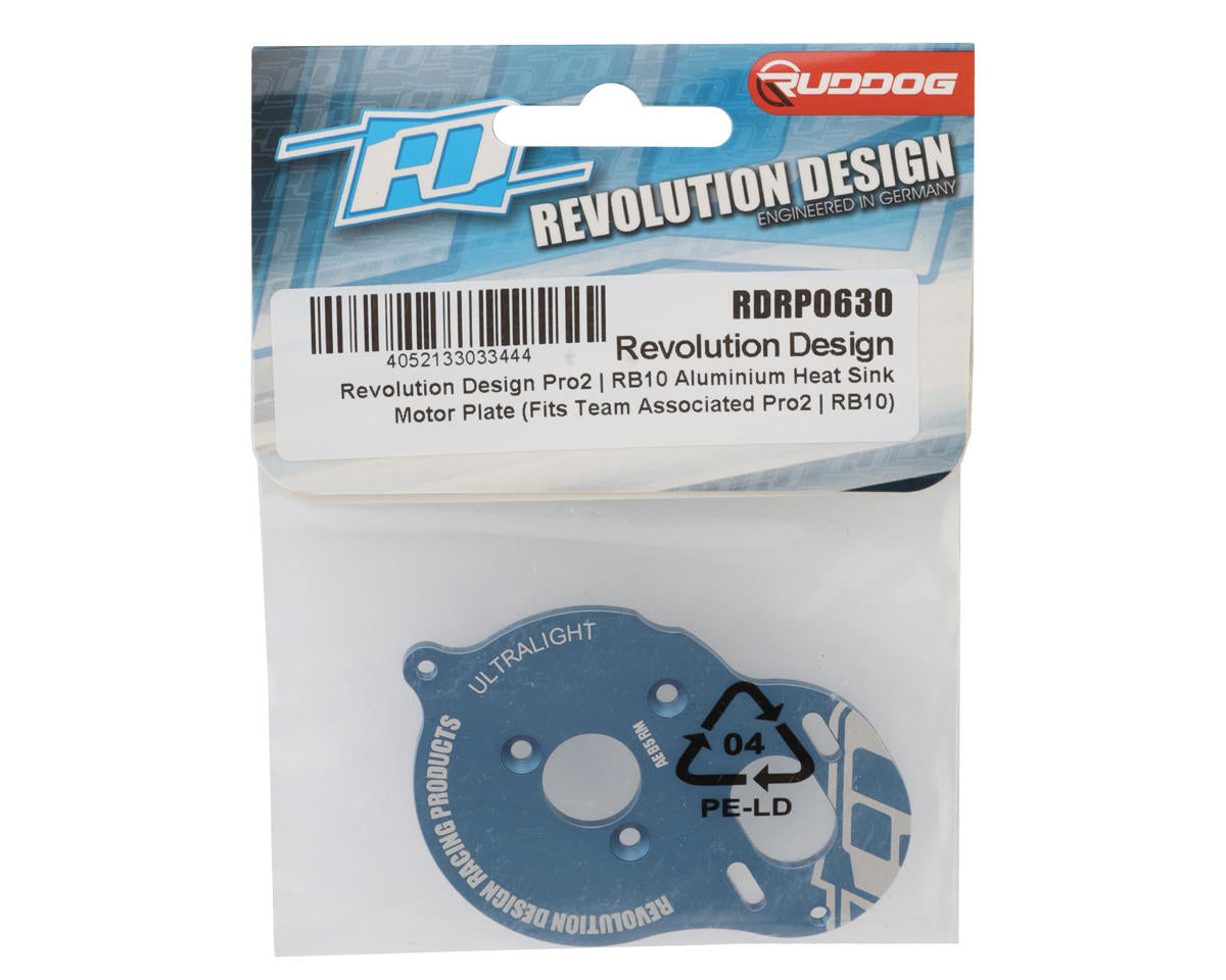 Revolution Design AE RB10 Aluminum Heat Sink Motor Plate (Blue)