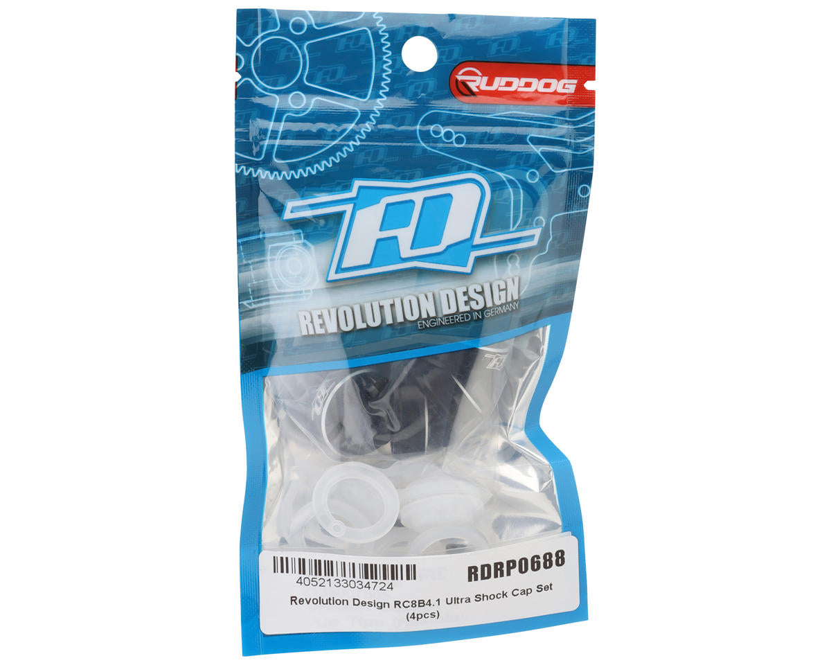 Revolution Design RC8B4.1 Aluminum Ultra Shock Cap Set (Black) (4)