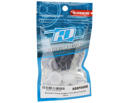 Revolution Design RC8B4.1 Aluminum Ultra Shock Cap Set (Black) (4)