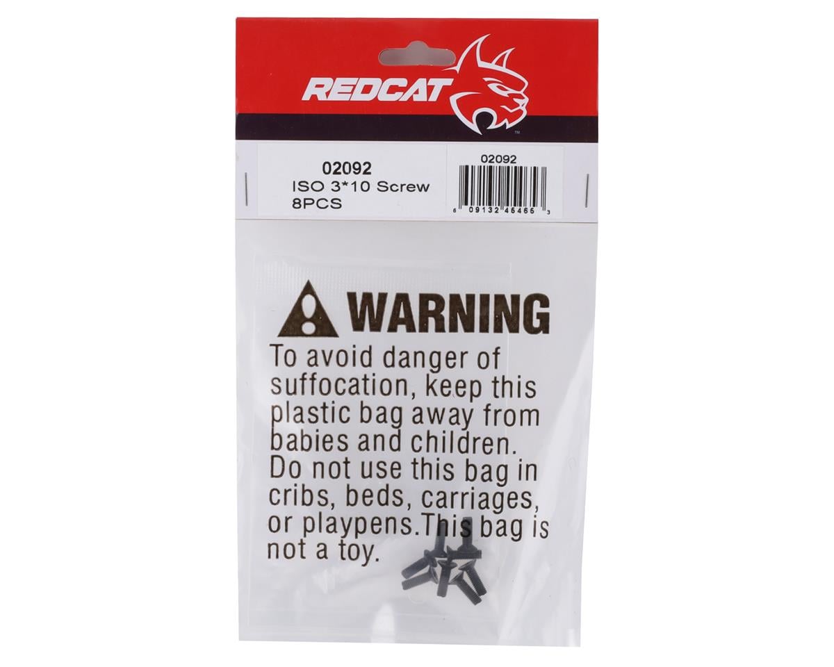 Redcat 3x10mm Flat Head Phillips Screw (8)