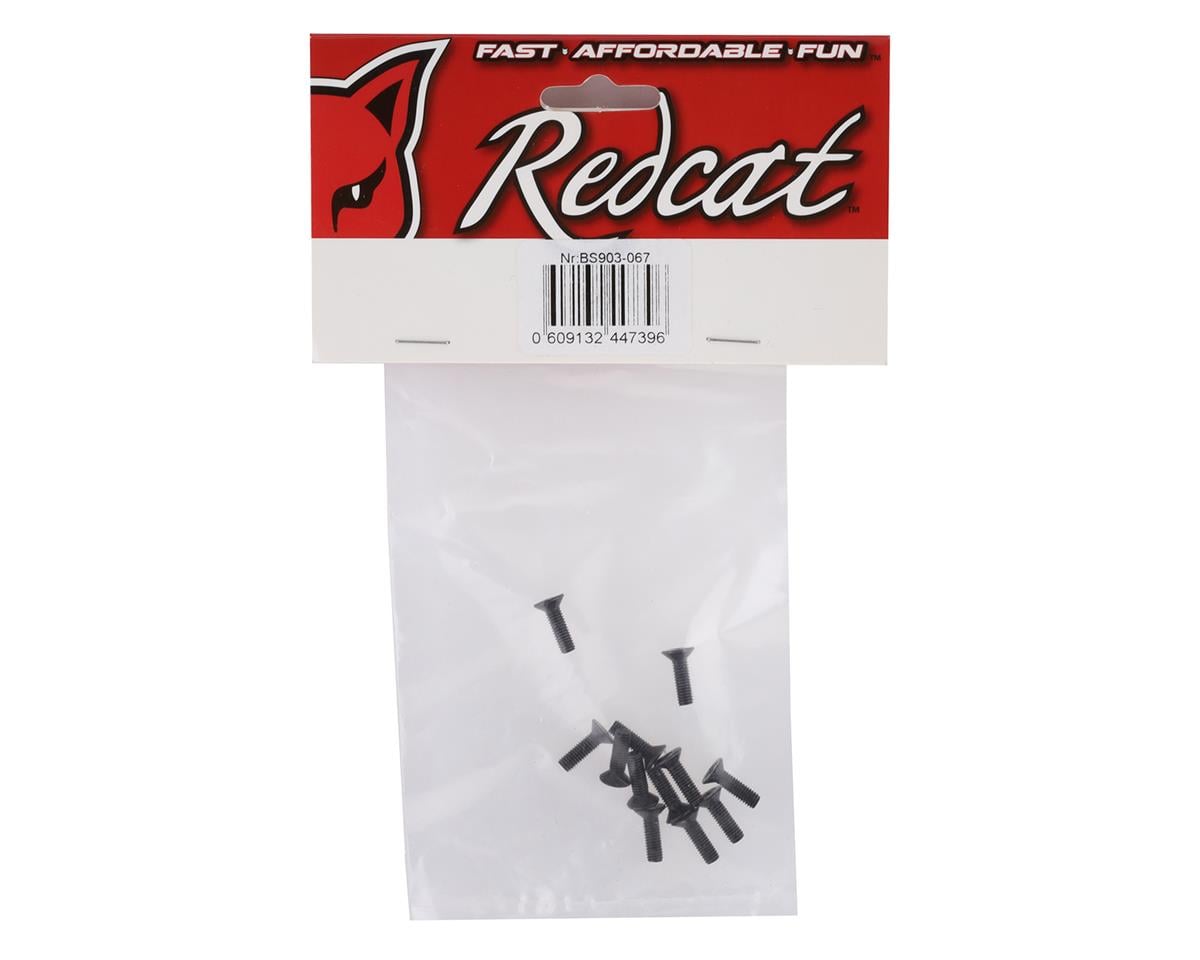 Redcat Blackout 3x10mm Flat Cross Screw (12) (TPF3x10)