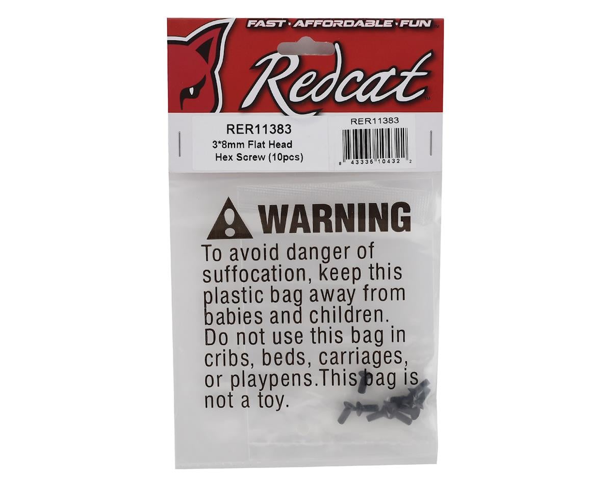 Redcat 3x8mm Flat Head Hex Screw (10)