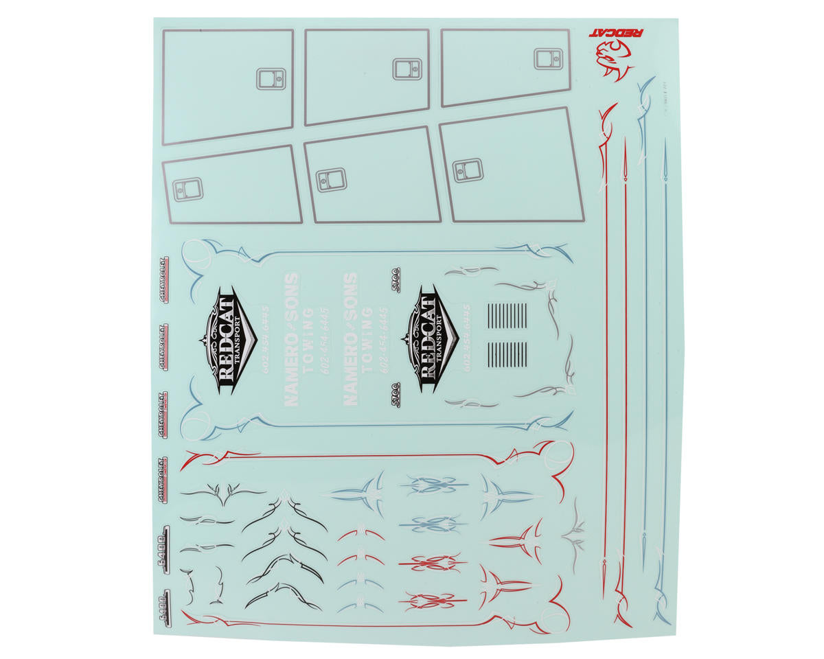 Redcat Custom Hauler 1953 Chevrolet COE Cab Decals Sheet (B)