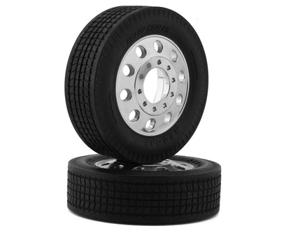 Redcat Custom Hauler Rear Pre-Mounted Tires (Chrome) (2)