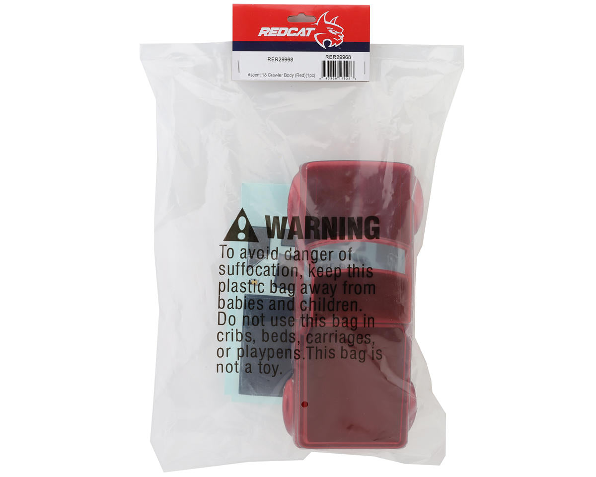 Redcat Ascent-18 Micro Crawler Pre-Painted Body (Red)