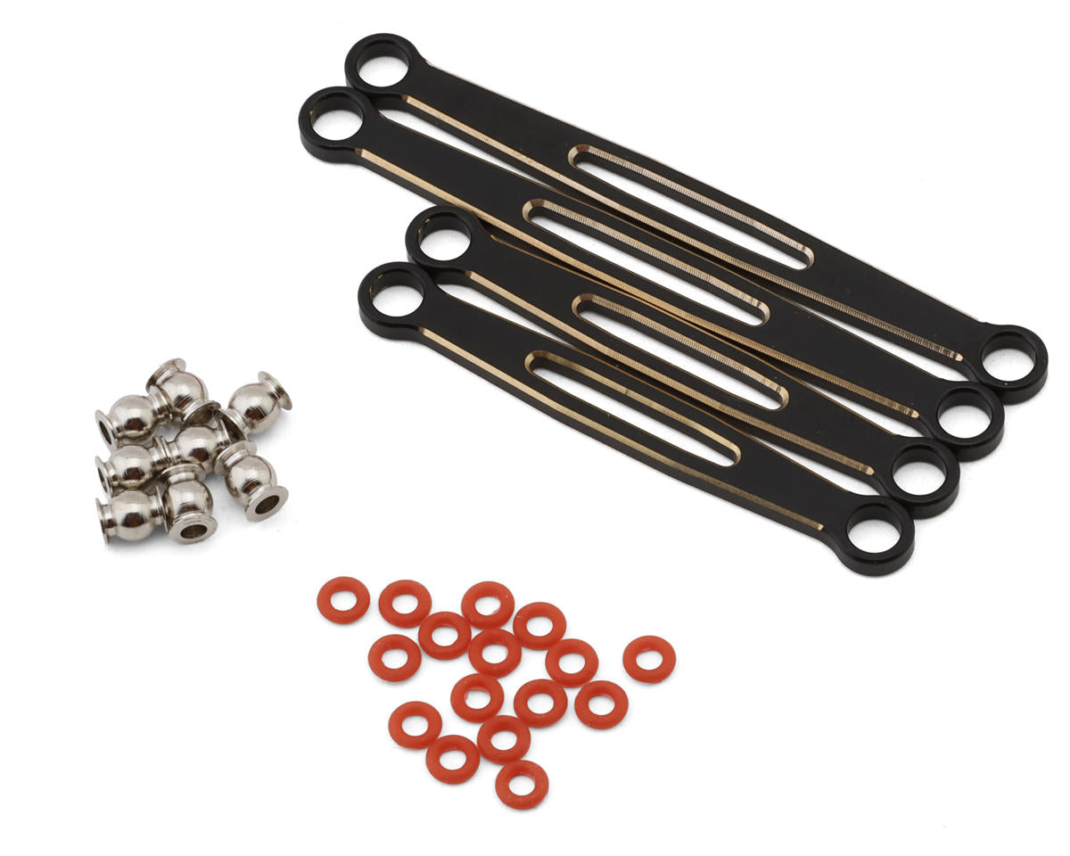 Redcat MT-18/Ascent-18 Brass Front & Rear Links (Black) (4)