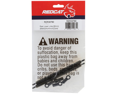 Redcat Ascent Aluminum Rear Lower Links (Black) (2) (96mm)