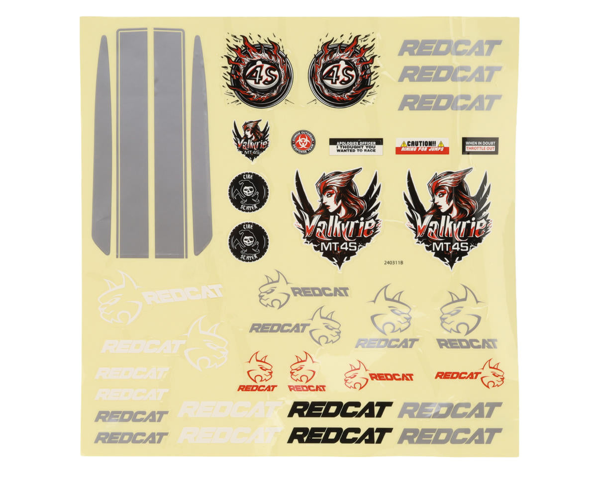 Redcat Valkyrie MT 1/10 Monster Truck Pre-Painted Body Set (Red)