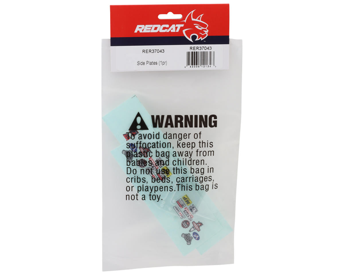 Redcat MT-18 Polycarbonate Side Plates (2) w/Decal Sheets