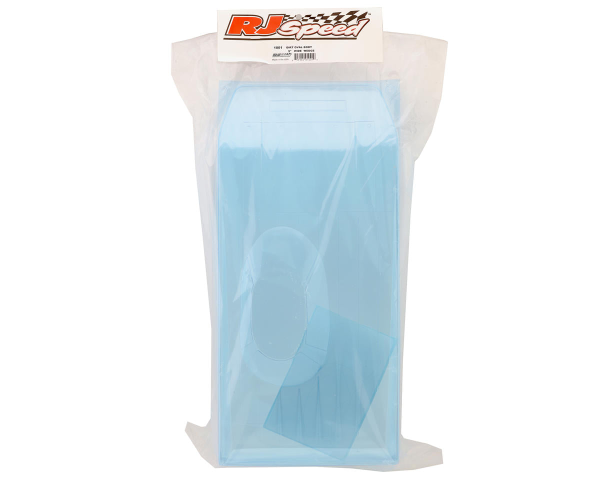 RJ Speed 1/10 Dirt Oval 9" Wide Wedge Body (Clear)