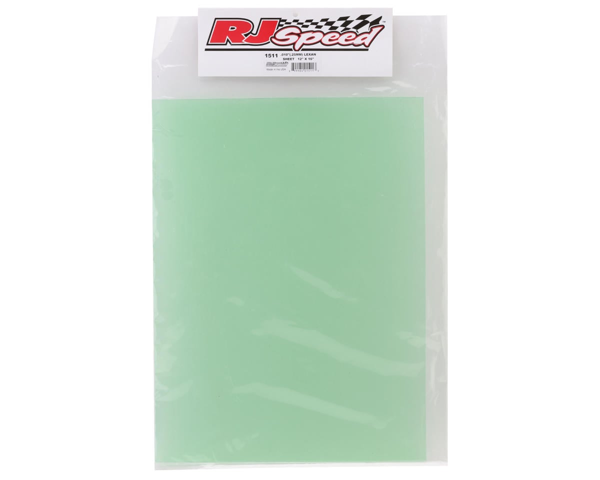 RJ Speed Lexan Sheet Large 12x16  .010  0.25mm
