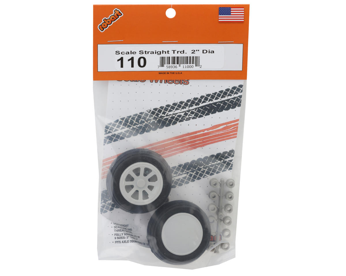 Robart 2" Scale Straight Tread Wheels (2)