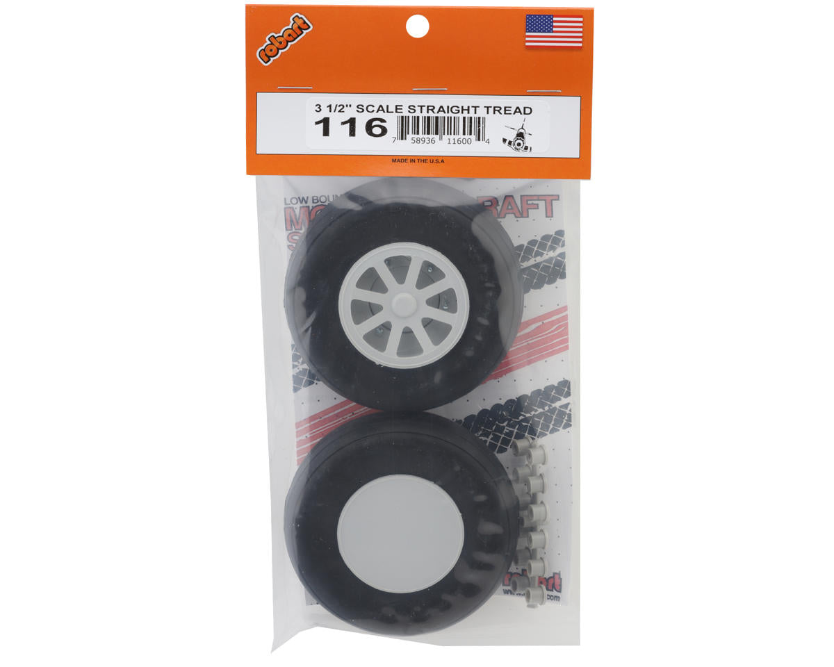 Robart 3.50" Scale Straight Tread Wheels (2)
