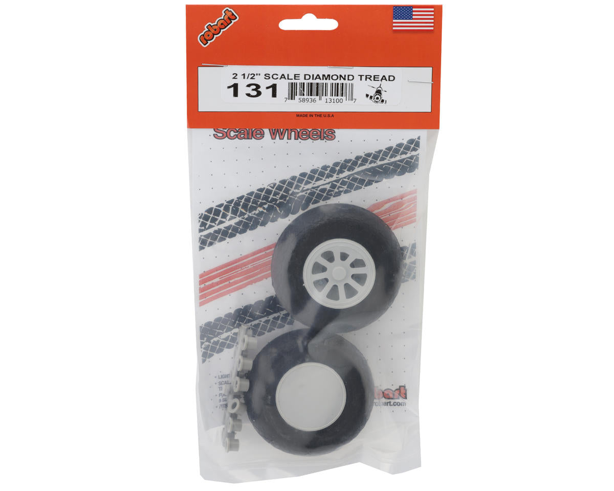 Robart 2.50" Scale Diamond Tread Wheels (2)