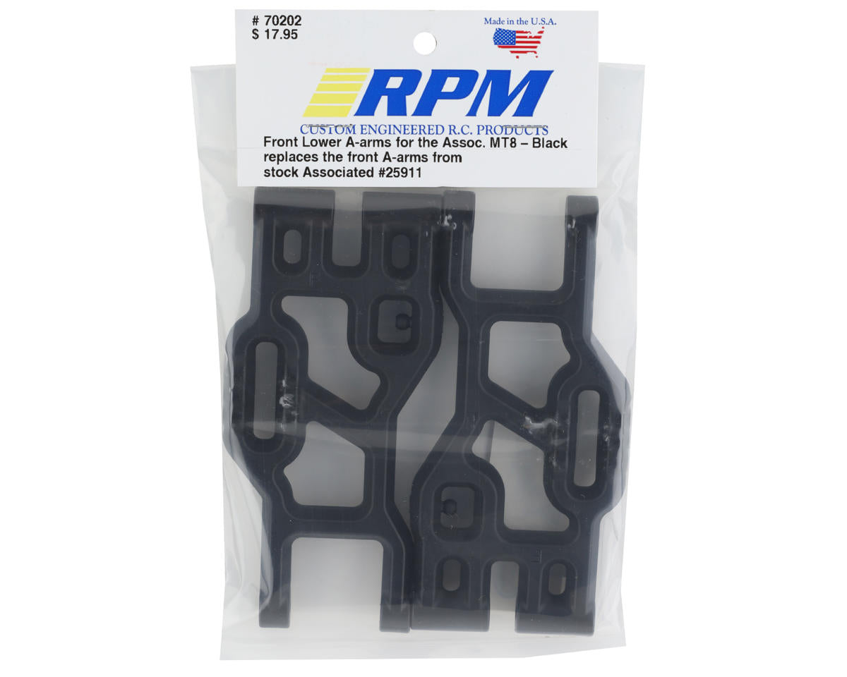 RPM Associated MT8 Front Lower A-Arms (Black)