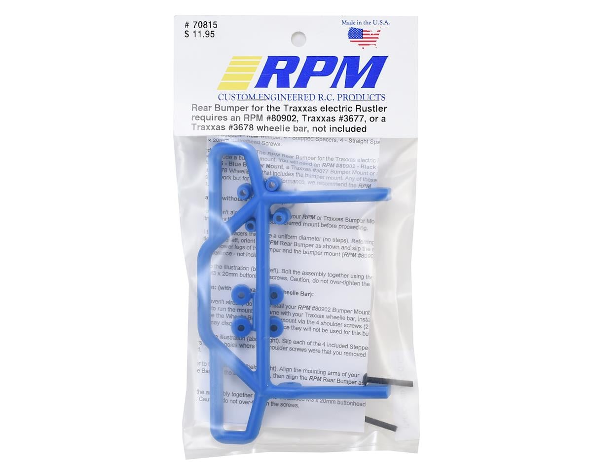 RPM Rear Bumper for Traxxas Rustler (Blue)