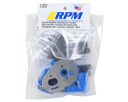 RPM Hybrid Gearbox Housing & Rear Mount Kit for Traxxas 2WD (Blue)
