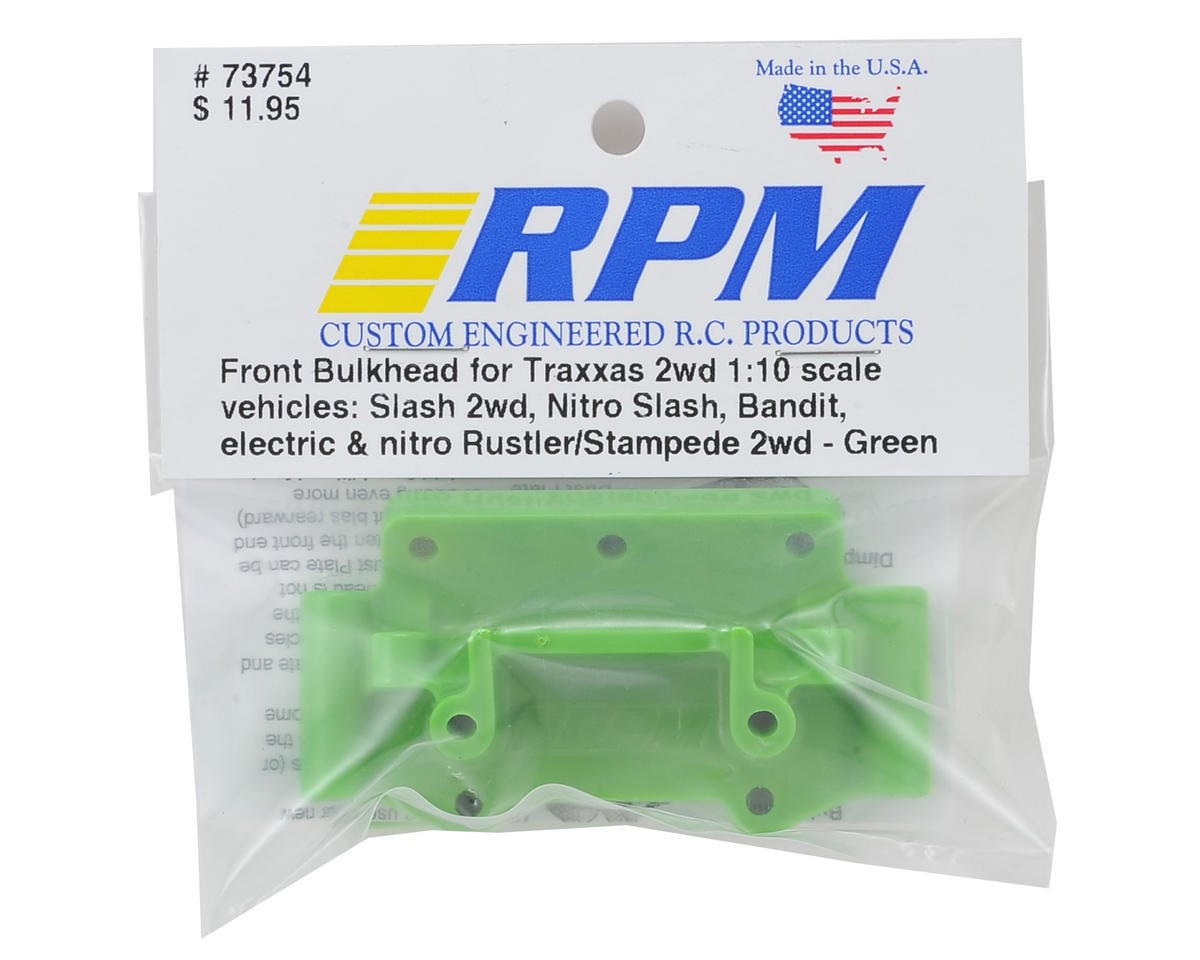 RPM Front Bulkhead for Traxxas 2WD (Green)