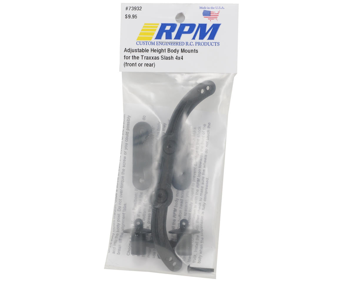 RPM Adjustable Body Mount Set for Traxxas Slash 4x4