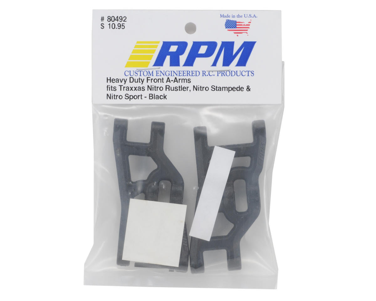 RPM Front A-Arms for Traxxas Nitro Rustler/Bandit (Black) (2)