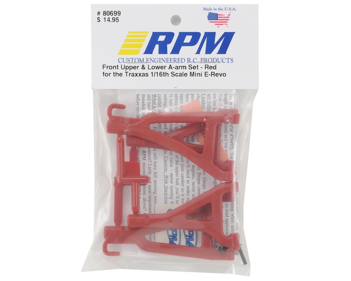 RPM Front Upper & Lower A-Arms for Traxxas 1/16 Revo (Red)