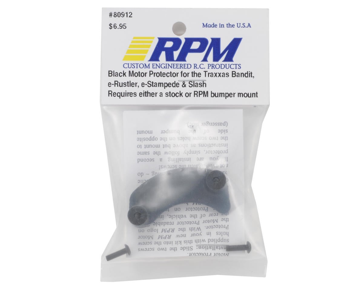 RPM Motor Protector for Traxxas 2WD Chassis (Black)