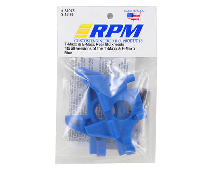 RPM Rear Bulkhead Set for Traxxas T-Maxx/E-Maxx (Blue)