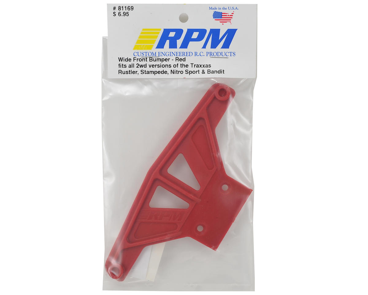 RPM Wide Front Bumper for Traxxas Rustler/Stampede (Red)