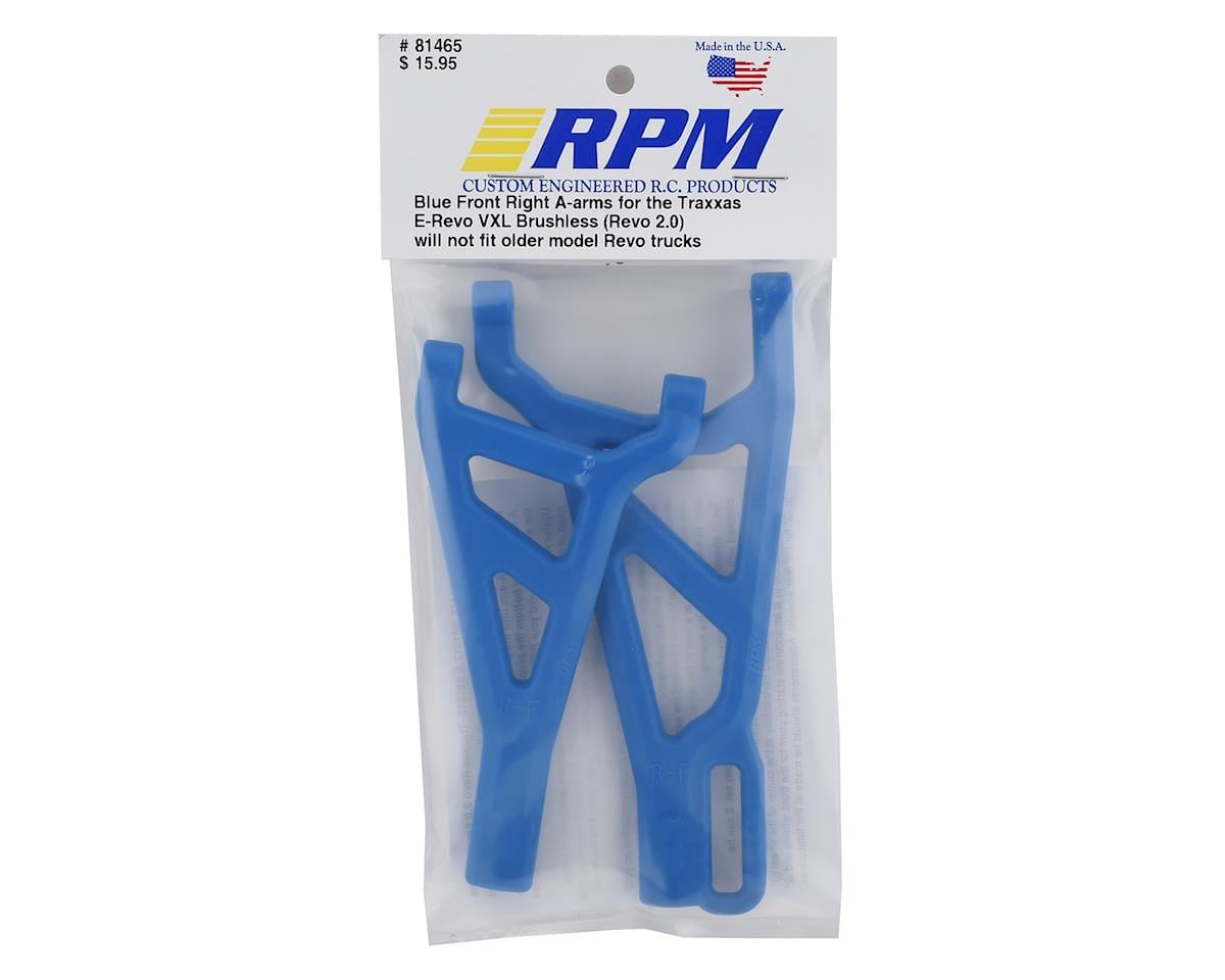RPM Front Right Suspension Arm Set for Traxxas E-Revo 2.0 (Blue)