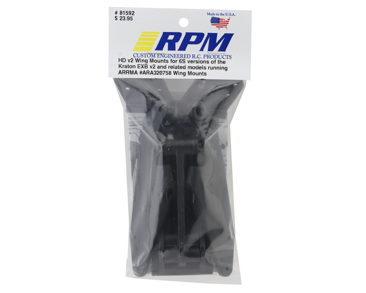 RPM Arrma Kraton 6S EXB V2 HD Wing Mount Set (Black)