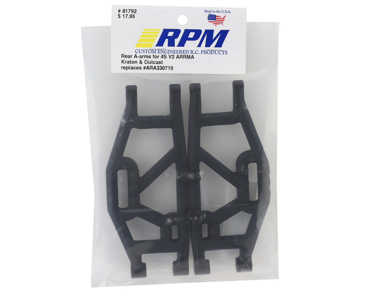 RPM Arrma Kraton/Outcast 4S BLX V2 Rear Suspension Arms (2)