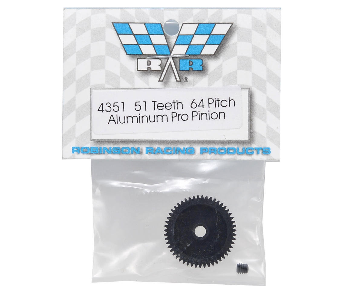 Robinson Racing "Aluminum Pro" 64P Pinion Gear (51T)