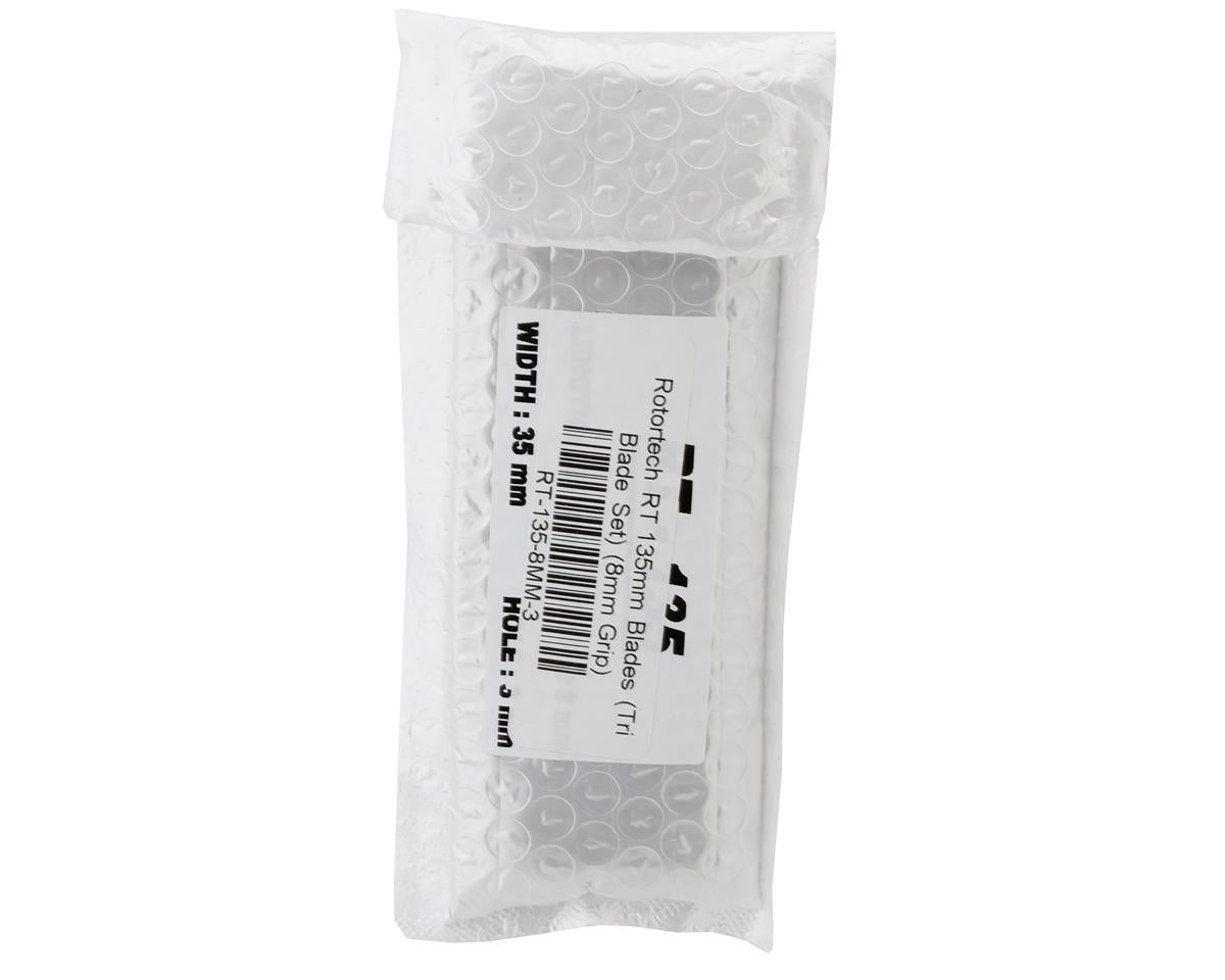 RotorTech RT Carbon 135mm Tail Rotor Blades (Industrial) (8mm Grip)