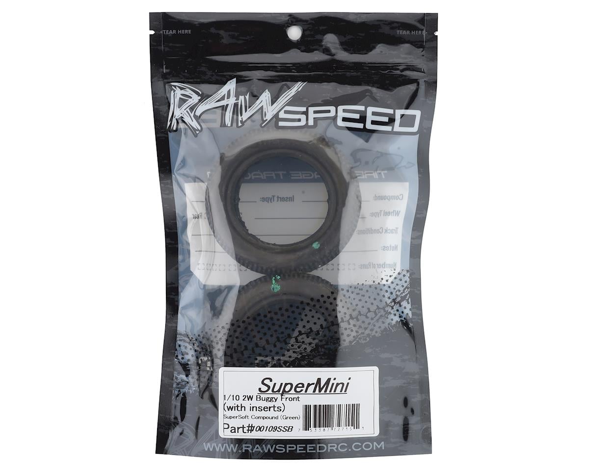 Raw Speed RC SuperMini 2.2" 1/10 2WD Front Buggy Tires (2) (Super Soft)