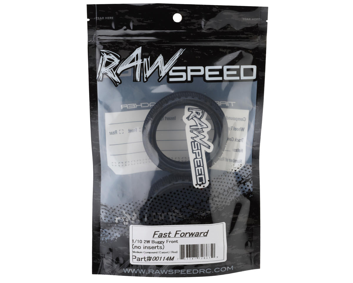 Raw Speed RC Fast Forward 1/10 2WD Buggy Front Tires (2) (Medium)