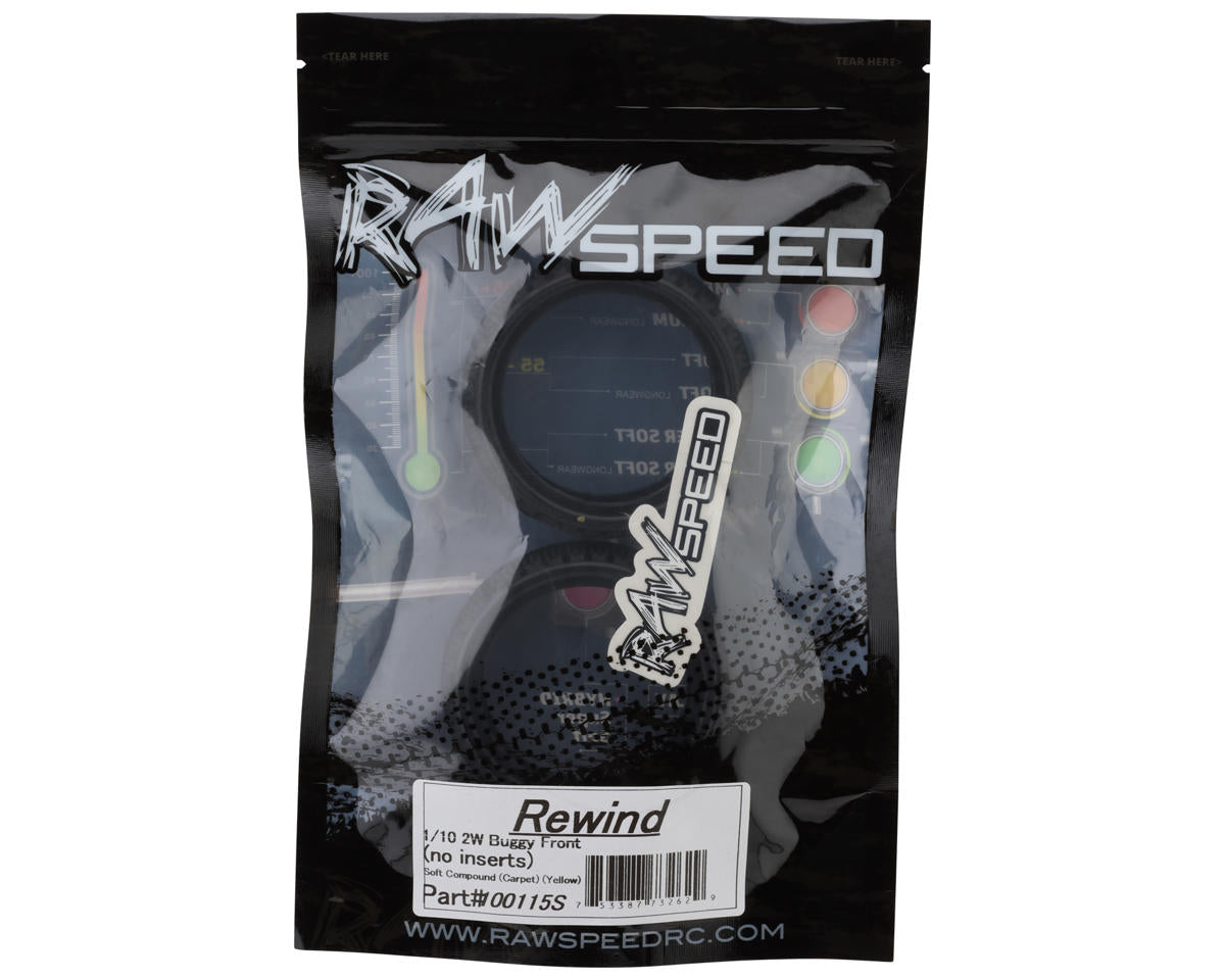Raw Speed RC Rewind 2.2" 1/10 2WD Front Buggy Tires (Carpet) (2) (Soft)