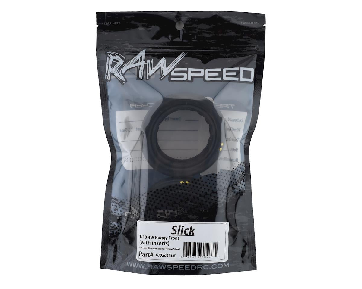 Raw Speed RC "Slick" 2.2" 1/10 Front 4WD Buggy Tires (2) (Soft - Long Wear)