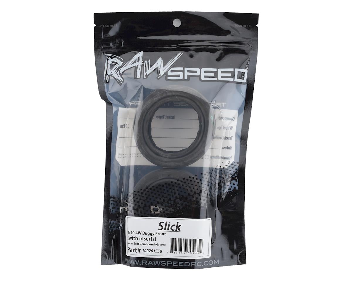 Raw Speed RC "Slick" 2.2" 1/10 Front 4WD Buggy Tires (2) (Super Soft)