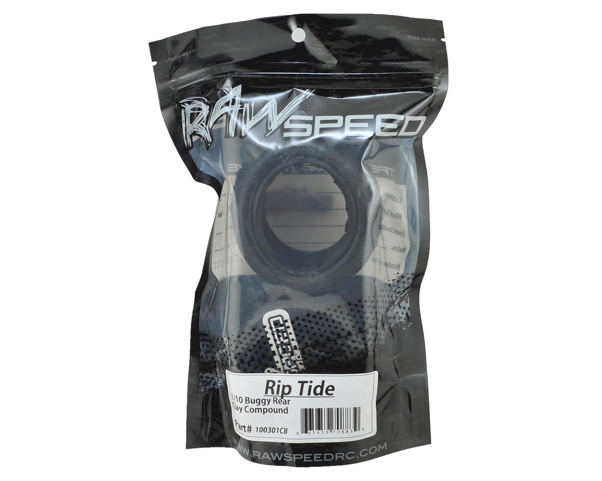 Raw Speed RC Rip Tide 2.2" 1/10 Rear Buggy Tires (2) (Clay)