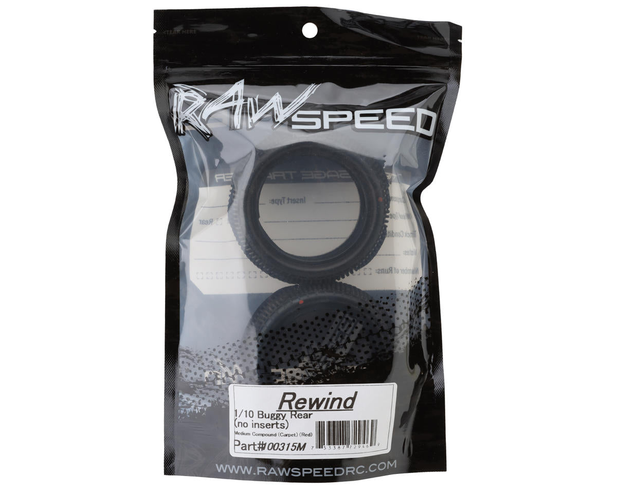 Raw Speed RC Rewind 2.2" 1/10 Buggy Rear Tires (Carpet) (2) (Medium)
