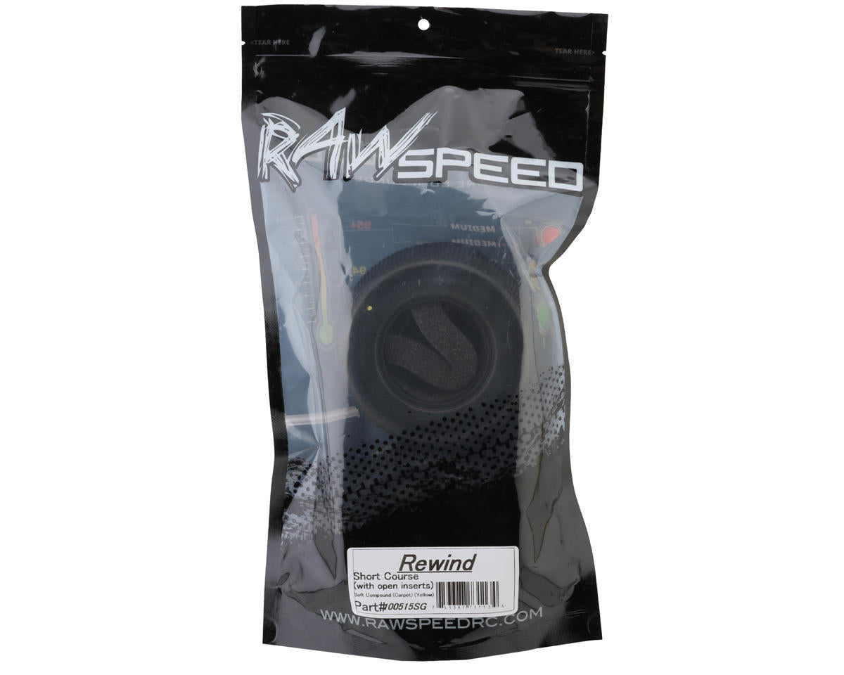 Raw Speed RC Rewind 1/10 Short Course Carpet Tires (2) (Soft)