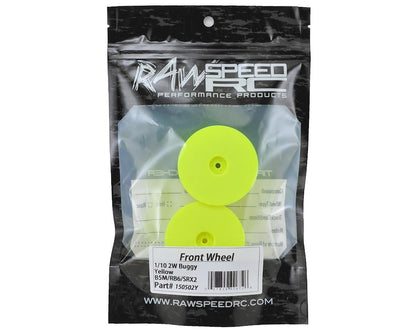 Raw Speed RC 2.2" 1/10 2WD Front Wheels (Yellow) (2) (B6/RB6)